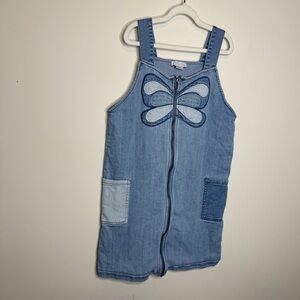 Stella McCartney Blue Denim Kids Dress, butterfly